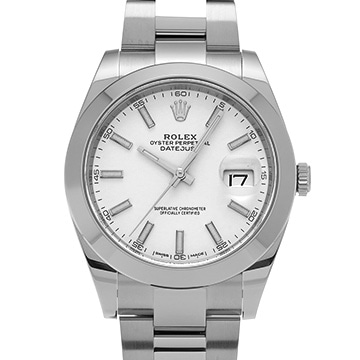 ロレックス デイトジャスト 41 126300 ホワイト メンズ 時計 【中古】【wristwatch】