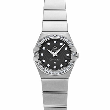 オメガ コンステレーション クォーツ 123.15.24.60.51.001 ブラック/ダイヤモンド レディース 時計 【中古】【wristwatch】