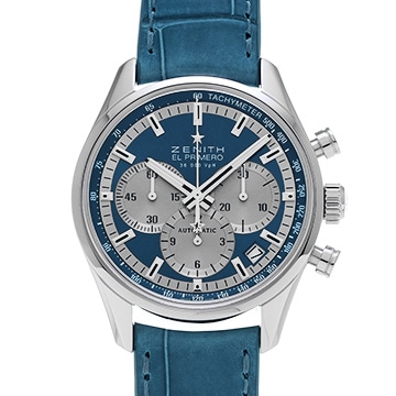 ゼニス エル・プリメロ 36000VpH 03.2150.400/51.C705 ブルー/シルバー メンズ 時計 【中古】【wristwatch】