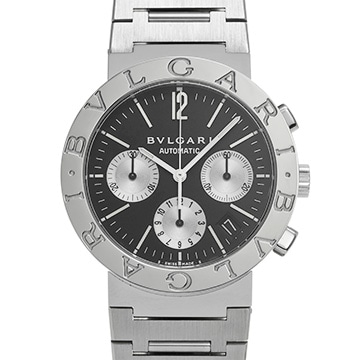 ブルガリ ブルガリブルガリ クロノグラフ BB38SSCH ブラック メンズ 時計 【中古】【wristwatch】