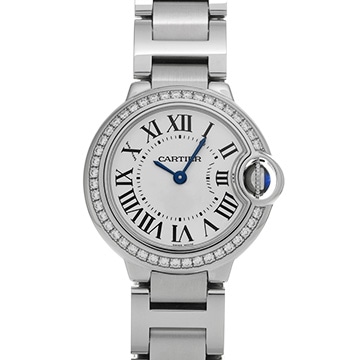 カルティエ バロンブルー ドゥ カルティエ 28mm W4BB0015 シルバー レディース 時計 【中古】【wristwatch】