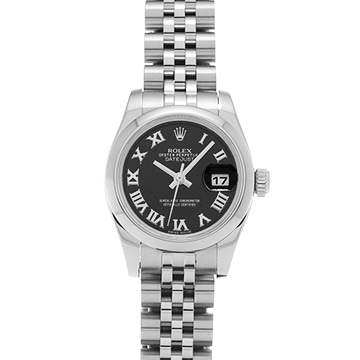 ロレックス デイトジャスト 179160 ブラック レディース 時計 【中古】【wristwatch】