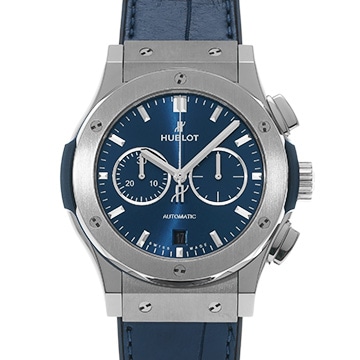 ウブロ クラシックフュージョン クロノグラフ チタニウム ブルー 541.NX.7170.LR ブルー メンズ 時計 【中古】【wristwatch】