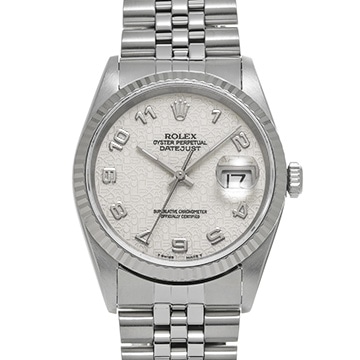 ロレックス デイトジャスト 16234 アイボリーコンピュータ メンズ 時計 【中古】【wristwatch】