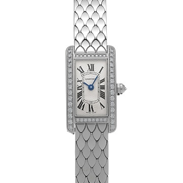 カルティエ タンクアメリカン ミニ WB710013 シルバー レディース 時計 【中古】【wristwatch】