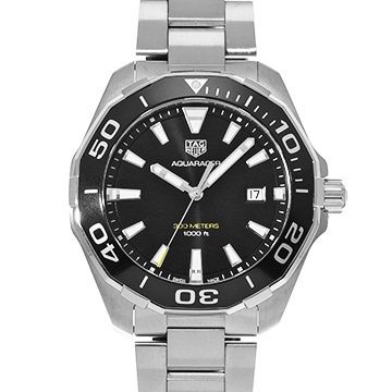 タグ ホイヤー アクアレーサー クォーツ WAY101A.BA0746 ブラック メンズ 時計 【中古】【wristwatch】