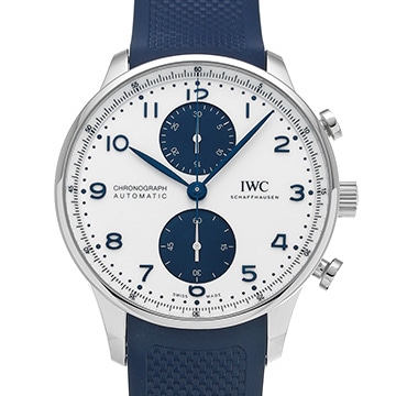 IWC ポルトギーゼ クロノグラフ IW371620 ホワイト/ブルー メンズ 時計 【中古】【wristwatch】