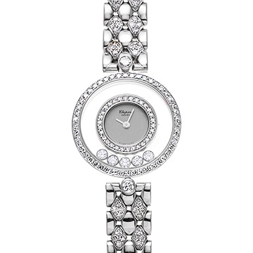 ショパール ハッピーダイヤモンド 20/3957 シルバー/ダイヤモンド レディース 時計 【中古】【wristwatch】