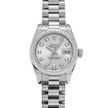 ロレックス デイトジャスト 179179G シルバー/ダイヤモンド レディース 時計 【中古】【wristwatch】