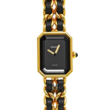 シャネル プルミエール M H0001 ブラック レディース 時計 【中古】【wristwatch】