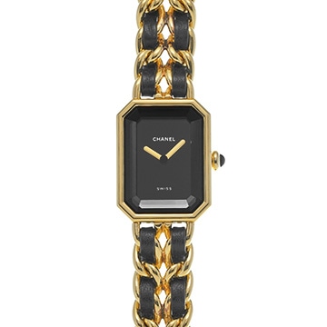 シャネル プルミエール M H0001 ブラック レディース 時計 【中古】【wristwatch】