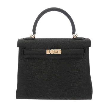 エルメス ケリー 25 内縫い ブラック トゴ レディース バッグ 【未使用】【bag】