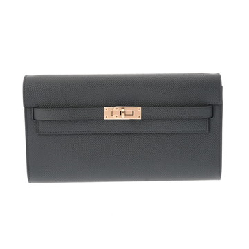 エルメス ケリーウォレット ロングトゥーゴー グリミスティ ヴォーエプソン レディース 財布 【中古】【purse】