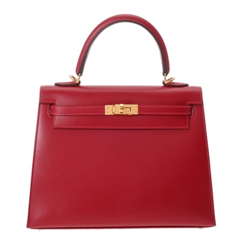 エルメス ケリー 25 外縫い ルージュヴィフ タデラクト レディース バッグ 【中古】【bag】