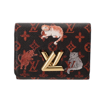 ルイ ヴィトン キャットグラム ポルトフォイユ ツイスト コンパクト ブラウン M63889 ユニセックス 財布 【中古】【purse】