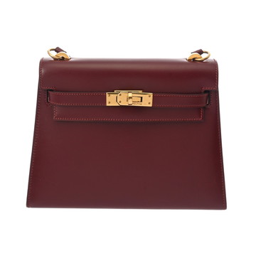 エルメス ミニケリー ルージュアッシュ ボックスカーフ レディース バッグ 【中古】【bag】