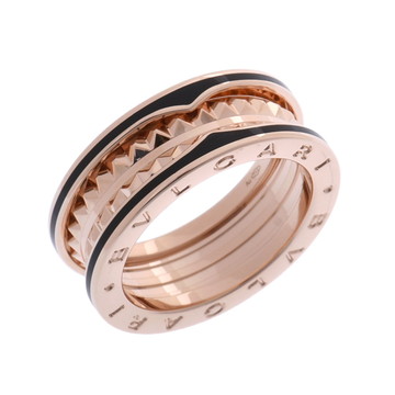 ブルガリ B-ZERO1ロック リング #57 ゴールド 358001 K18ピンクゴールド PG/ブラックセラミック レディース ジュエリー 【中古】【jewelry】