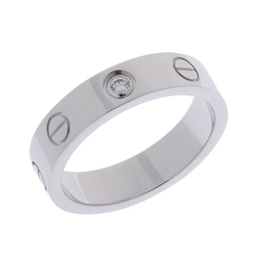 カルティエ ミニラブリング 1PD #46 シルバー B4050546 K18ホワイトゴールド WG レディース ジュエリー 【中古】【jewelry】