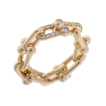 ティファニー ハードウェア スモールリンク リング ゴールド K18イエローゴールド YG レディース ジュエリー 【中古】【jewelry】