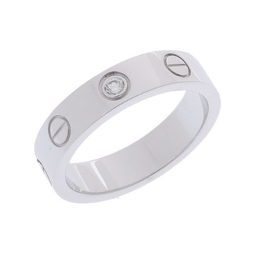 カルティエ ミニラブリング 1PD #46 シルバー B4050546 K18ホワイトゴールド WG レディース ジュエリー 【中古】【jewelry】