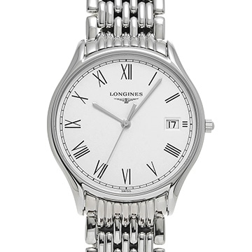 ロンジン リール L4.759.4.11.6 ホワイト メンズ 時計 【中古】【wristwatch】