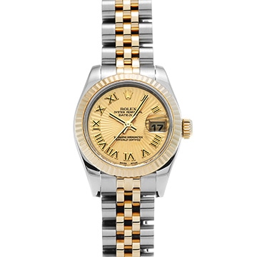 ロレックス デイトジャスト 179173 シャンパン レディース 時計 【中古】【wristwatch】