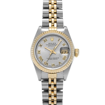 ロレックス デイトジャスト 69173 グレー レディース 時計 【中古】【wristwatch】