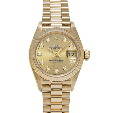 ロレックス デイトジャスト 69178G シャンパン/ダイヤモンド レディース 時計 【中古】【wristwatch】