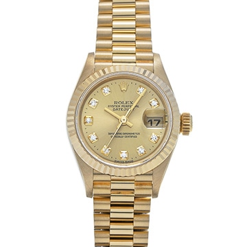 ロレックス デイトジャスト 69178G シャンパン/ダイヤモンド レディース 時計 【中古】【wristwatch】