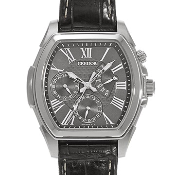 セイコー クレドール パシフィーク クロノグラフ GCBG973 グレー メンズ 時計 【中古】【wristwatch】