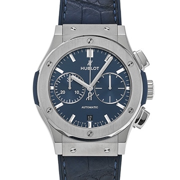 ウブロ クラシックフュージョン チタニウム クロノグラフ 521.NX.7170.LR ブルー メンズ 時計 【中古】【wristwatch】