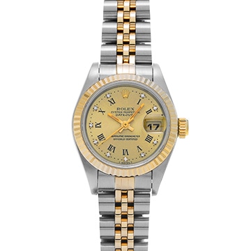 ロレックス デイトジャスト 69173G シャンパン/ダイヤモンド レディース 時計 【中古】【wristwatch】