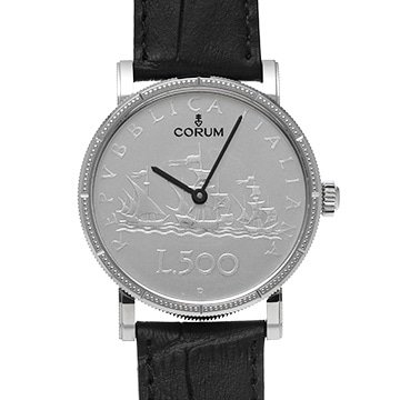 コルム コインウォッチ 082.645.20/0001 ZE20 シルバー メンズ 時計 【中古】【wristwatch】