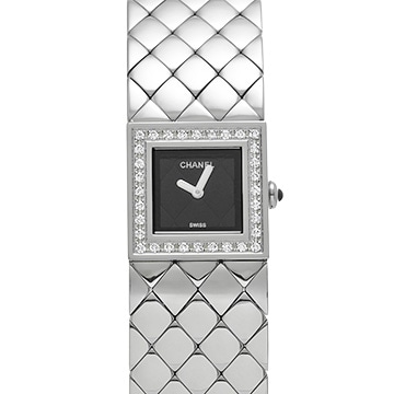 シャネル マトラッセ H0489 ブラック レディース 時計 【中古】【wristwatch】