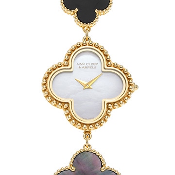 ヴァン クリーフ&アーペル アルハンブラ ブレスレットウォッチ VCARO40P00 ホワイトシェル レディース 時計 【中古】【wristwatch】