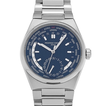フレデリック コンスタント ハイライフ ワールドタイマー マニュファクチュール FC-718N4NH6B ブルー メンズ 時計 【中古】【wristwatch】