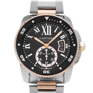 カルティエ カリブル ドゥ カルティエ ダイバー W7100054 ブラック メンズ 時計 【中古】【wristwatch】