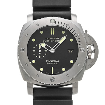 パネライ ルミノール サブマーシブル 1950 3デイズ オートマティック チタニオ PAM00305 ブラック メンズ 時計 【中古】【wristwatch】