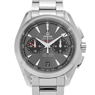 オメガ シーマスター アクアテラ コーアクシャル GMT クロノグラフ 231.10.43.52.06.001 グレー/ブラック メンズ 時計 【中古】【wristwatch】