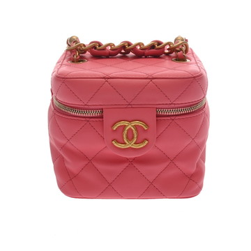 シャネル マトラッセ スモール ヴァニティケース ピンク AS3228 カーフスキン レディース バッグ 【中古】【bag】