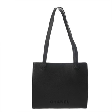 シャネル トートバッグ ブラック キャビアスキン レディース バッグ 【中古】【bag】