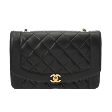 シャネル ダイアナ チェーンショルダー 25cm ブラック A01165 ラムスキン レディース バッグ 【中古】【bag】
