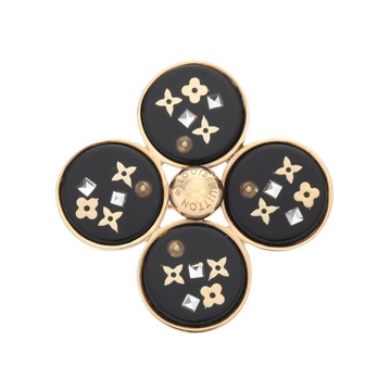 ルイ ヴィトン ブロッシュ アンクルージョン アールデコ ゴールド/ブラック M65280 GP ユニセックス ジュエリー 【中古】【jewelry】