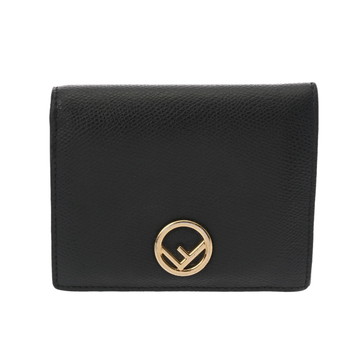 フェンディ エフイズフェンディ コンパクトウォレット ブラック 8M0387-A18B-199-3260 レザー メンズ 財布 【中古】【purse】