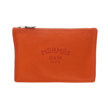 エルメス フラットポーチ PM オレンジ キャンバス ユニセックス 【中古】【bag】