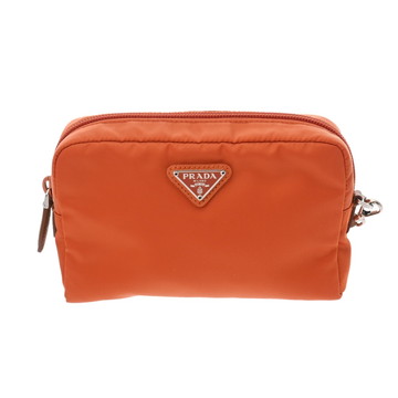 プラダ ポーチ オレンジ 1NE021 ナイロン ユニセックス 【中古】【bag】