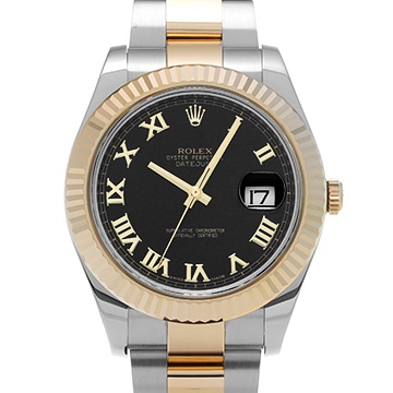 ロレックス デイトジャストII 116333 ブラック メンズ 時計 【中古】【wristwatch】