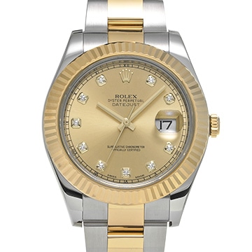 ロレックス デイトジャストII 116333G シャンパン/ダイヤモンド メンズ 時計 【中古】【wristwatch】