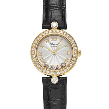 ショパール ハッピーダイヤモンド 20/6528 シルバー/ダイヤモンド レディース 時計 【中古】【wristwatch】