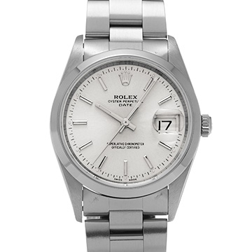 ロレックス オイスターパーペチュアル デイト 15200 シルバー メンズ 時計 【中古】【wristwatch】